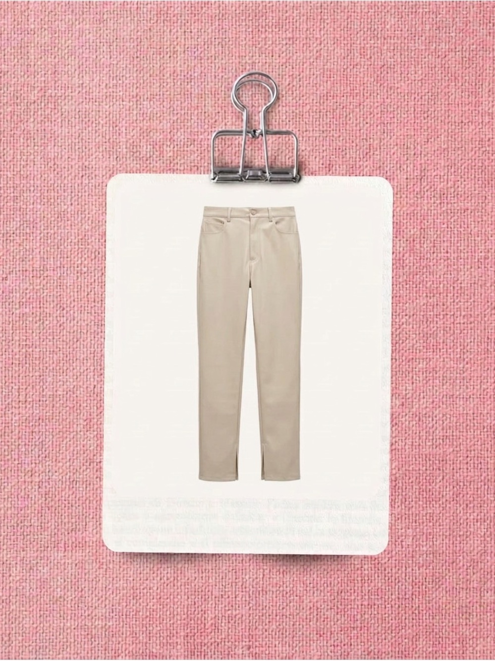 Zara Cream Straight Leg Women's Pants